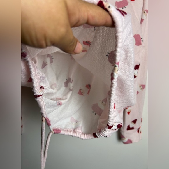 Kikit Pajama set Elf Santa Print M Soft Pants Top Long Sleeve Pink Stretch Pull - Picture 12 of 16